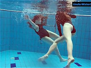two torrid teens underwater