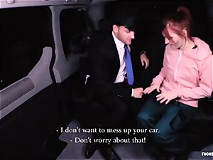 torn up IN TRAFFIC - super hot backseat fuck with Czech honey